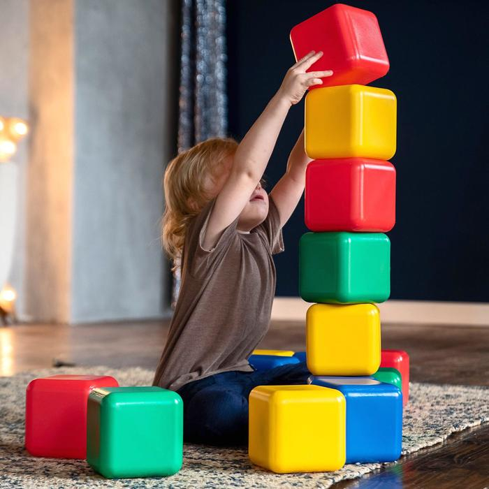 Набор цветных кубиков, 6 штук, 12 х 12 см Набор цветных кубиков, 6 штук, 12 х 12 см