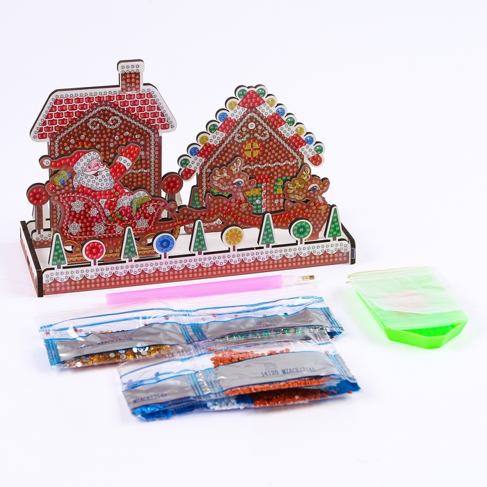 Алмазная вышивка &laquo;Санта Клаус в санях&raquo;, интерьерный декор