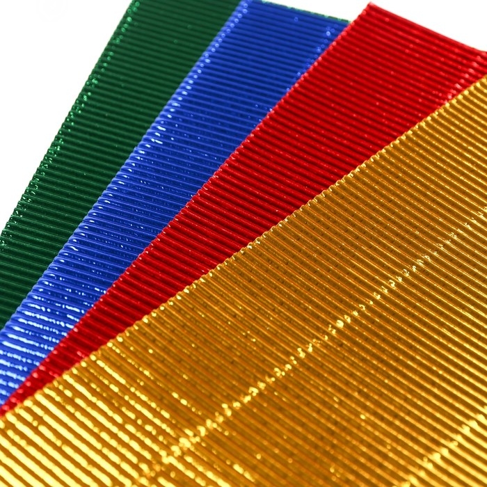 Картон цветной гофрированный, А4, 10 листов, 10 цветов, немелованный, двусторонний, в папке, 230 г/м&sup2;, Человек-паук