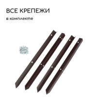 Грядка оцинкованная, 195 &times; 100 &times; 34 см, коричневая, Greengo