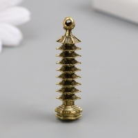 Сувенир металл подвеска "Пагода 9 ярусов" 5х1,5х1,5 см Сувенир металл подвеска "Пагода 9 ярусов" 5х1,5х1,5 см