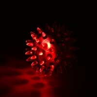 Мяч светящийся мини для кошек, TPR, 3,5 см, жёлтый Мяч светящийся мини для кошек, TPR, 3,5 см, жёлтый