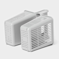 Сушилка для столовых приборов, 2 отделения, 10,1&times;13,8&times;16 см, цвет серый