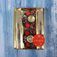 Подсвечник новогодний "Блеск" (набор 2 шт) красный Подсвечник новогодний "Блеск" (набор 2 шт) красный