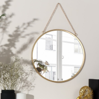 Зеркало настенное &laquo;Отражение&raquo;, d зеркальной поверхности 31 см, цвет матовое золото