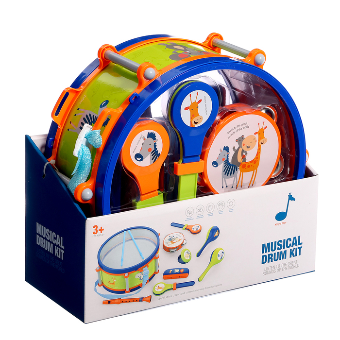 Набор музыкальных инструментов &laquo;Зверята&raquo;, 9 предметов