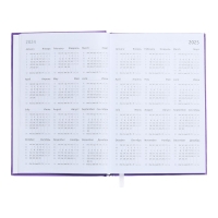 Ежедневник датированный 2024 года, А5, 176 листов, Attomex.Even, обложка бумвинил, ляссе, блок 70 г/м2, сиреневый