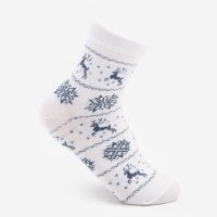 Носки женские &laquo;Оленята&raquo; цвет белый, размер 23-25