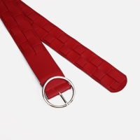 Ремень женский, ширина 4.5 см, пряжка металл, цвет красный