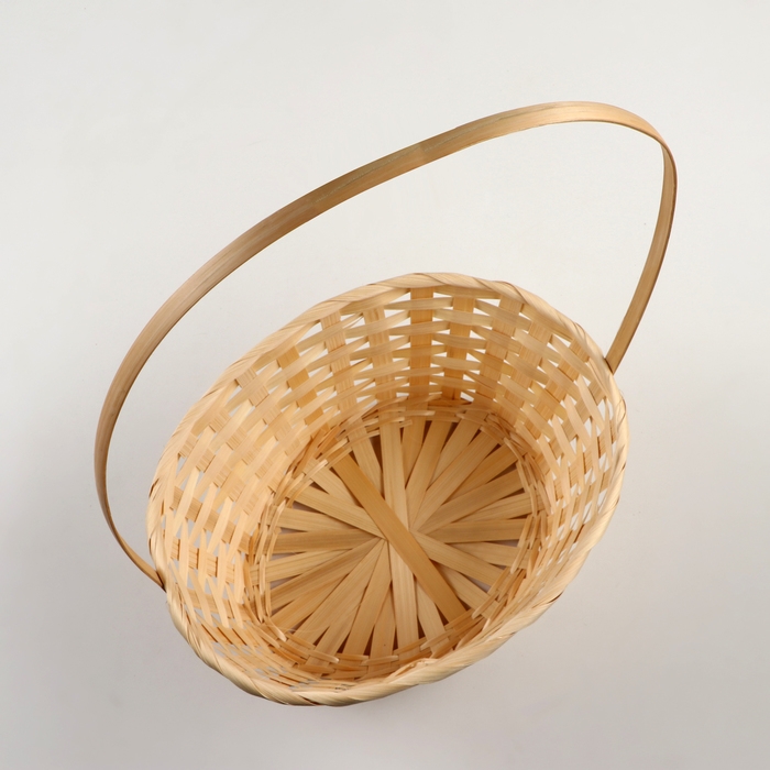 Корзина плетёная , 30х22 x H13/49см, бамбук, натуральный Корзина плетёная , 30х22 x H13/49см, бамбук, натуральный