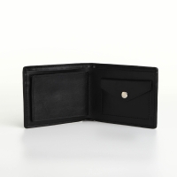 Портмоне мужское без застёжки, отдел для карт, монет, цвет чёрный Портмоне мужское без застёжки, отдел для карт, монет, цвет чёрный