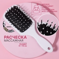 Расчёска массажная, 6 &times; 18 см, рисунок МИКС