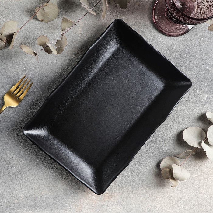 Блюдо &laquo;Чёрный Восток&raquo;, 25&times;17,2&times;3 см, цвет чёрный