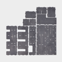 Подставка - органайзер деревянный барный Доляна, под стаканы, крышки, трубочки, салфетки, 40&times;25&times;15 см