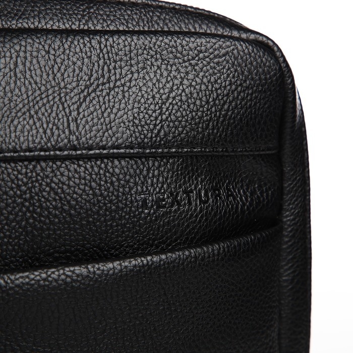 Сумка мужская через плечо TEXTURA, искусственная кожа, цвет чёрный