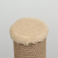 Когтеточка-столбик толстый, джут, 40 х 40 х 80 см, бежевый Когтеточка-столбик толстый, джут, 40 х 40 х 80 см, бежевый