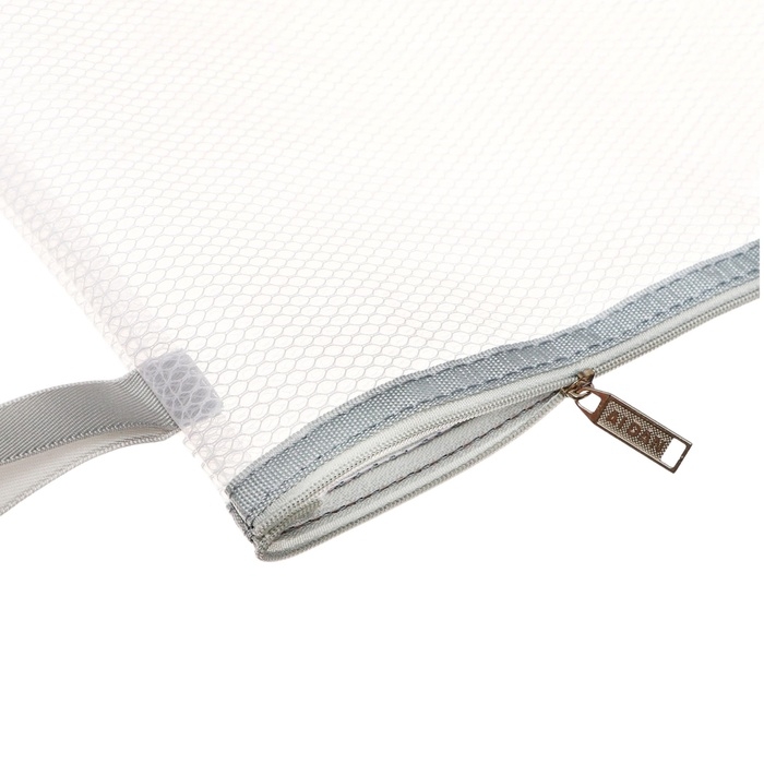 Папка-конверт на молнии формат А4, с ручкой, водоотталкивающая, 350 мкр, серый