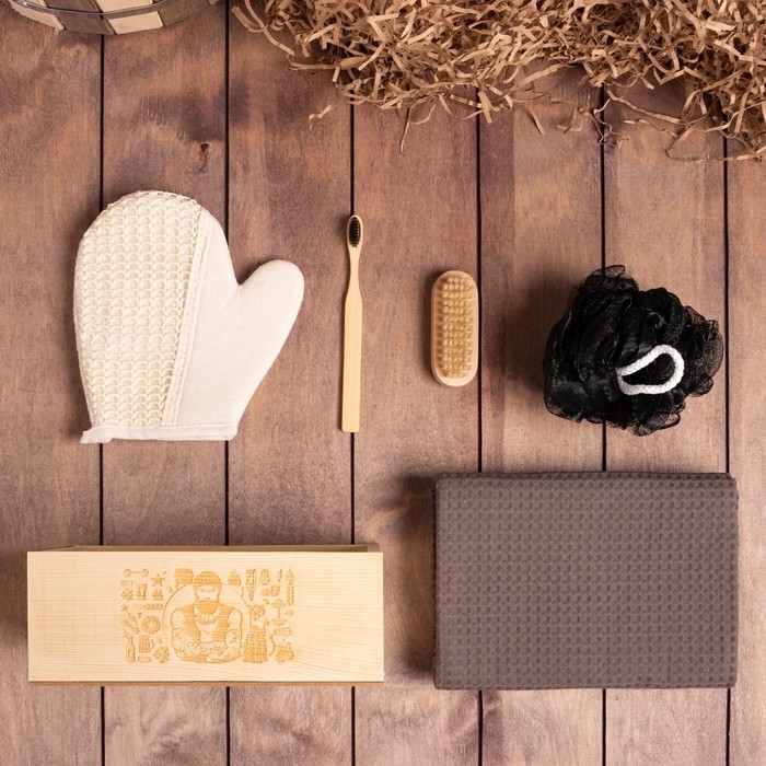 Набор подарочный Этель Набор подарочный Этель "100% мужик", полотенце и аксессуары