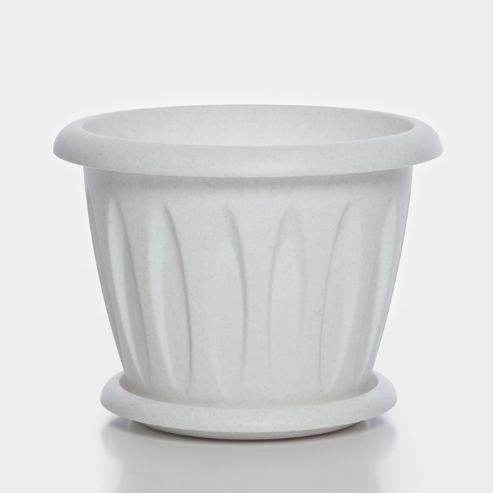 Горшок с поддоном &laquo;Фелиция&raquo;, 6,4 л, цвет мраморный