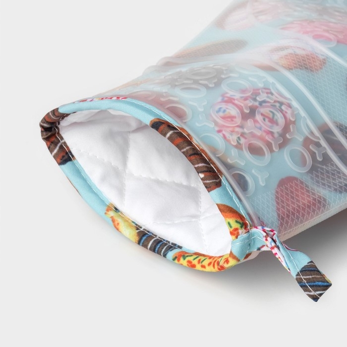 Рукавица для горячего Доляна «Пончики», силикон, 29,5×18×1 см Рукавица для горячего Доляна «Пончики», силикон, 29,5×18×1 см