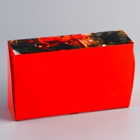 Новый год. Коробка складная, кондитерская упаковка с окном "Исполнения желаний" , 25 х 15 х 7 см Новый год. Коробка складная, кондитерская упаковка с окном "Исполнения желаний" , 25 х 15 х 7 см