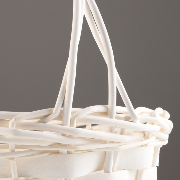 Набор корзин из 3 шт, 39х39х16х40 см, 33х33х14,5х35 см, 27х27х13х30 см, белый, ива Набор корзин из 3 шт, 39х39х16х40 см, 33х33х14,5х35 см, 27х27х13х30 см, белый, ива