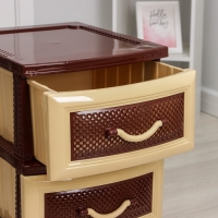 Комод 3-х секционный &laquo;Дельфин&raquo;, бежево-коричневый