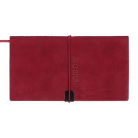 Еженедельник датир 2025г 175х95мм мягк обл иск кож 64л ESCALADA, бл тис, бл 70 г/м&sup2;,красный