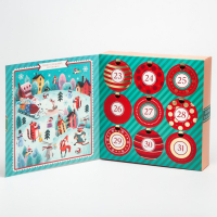 Подарочный набор развивающих, тактильных мячиков &laquo;Адвент-календарь&raquo;, 9 шт., новогодняя подарочная упаковка, Крошка Я