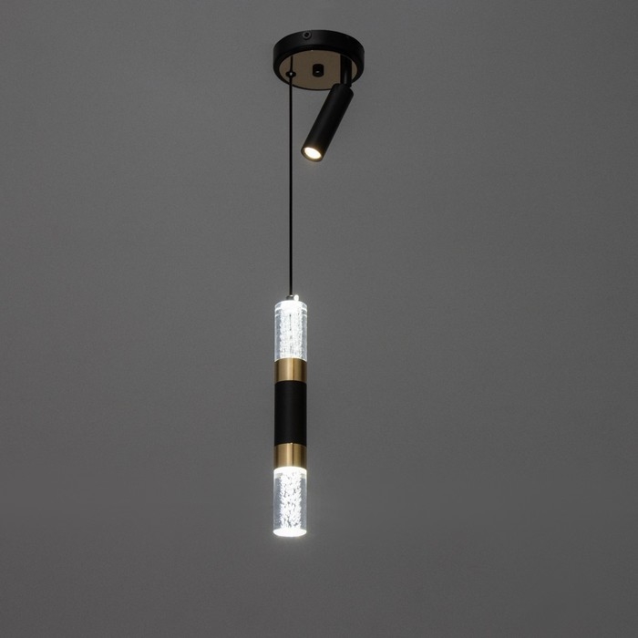 Светильник "Тори" LED 5+10Вт 3000-6000К черный 10х10х30-180см