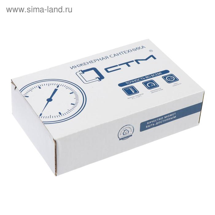 Термоманометр "CTM", радиальный, Дк 80 мм, 1 МПа, наружная резьба 1/4", 120&deg;С