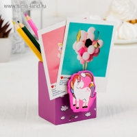 Карандашница &laquo;Единороги&raquo;, 7 &times; 5 &times; 8 см, МИКС