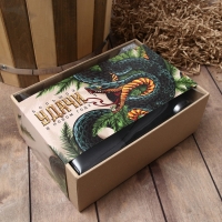 Набор подарочный "Змей" плед, носки, перчатки, термостакан