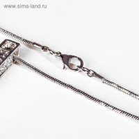 Кулон &laquo;Свидание&raquo; пластина, цвет белый в серебре, L=70 см