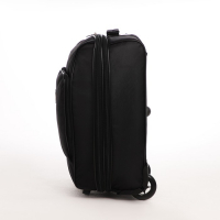 Чемодан малый 52 л (S), &laquo;Фабрика КАРТЕКС&raquo;, отдел на молнии, с расширением, наружный карман, 2 колеса, цвет чёрный