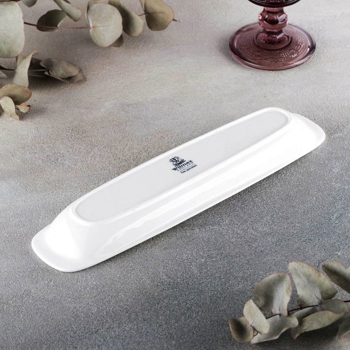 Блюдо фарфоровое Wilmax, 28&times;7,5 см, цвет белый