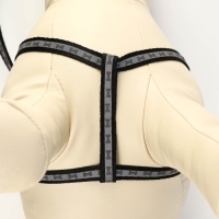 Комплект светоотражающий "Косточки", поводок 1 х 120 см (ОШ 22-34 см ,ОГ 22-34 см) чёрный