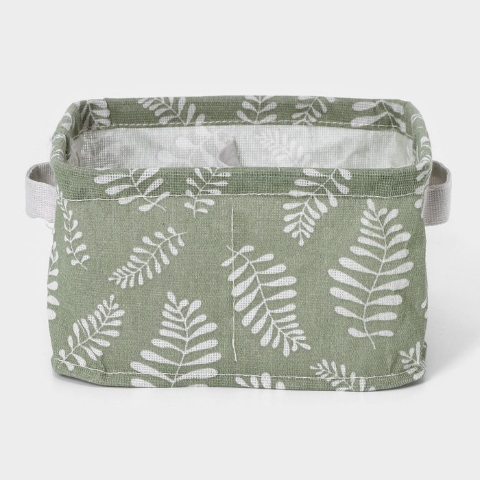 Органайзер для хранения белья Доляна Leaves, 4 ячейки, 20&times;20&times;11 см, цвет зелёный