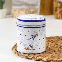 Банка для сыпучих продуктов &laquo;Гуси&raquo;, 800 мл, круглая