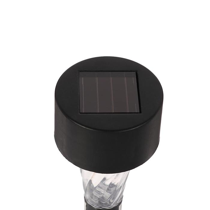 Садовый светильник на солнечной батарее &laquo;Цилиндр&raquo;, 4.5 &times; 30 &times; 4.5 см, 1 LED, свечение мульти (RGB)