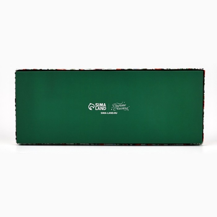 Коробка складная под 12 конфет «Снегири», 3.8 х 10.5 х 26.5 см, Новый год Коробка складная под 12 конфет «Снегири», 3.8 х 10.5 х 26.5 см, Новый год