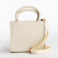 Сумка женская тоут на молнии, цвет молочный Сумка женская тоут на молнии, цвет молочный