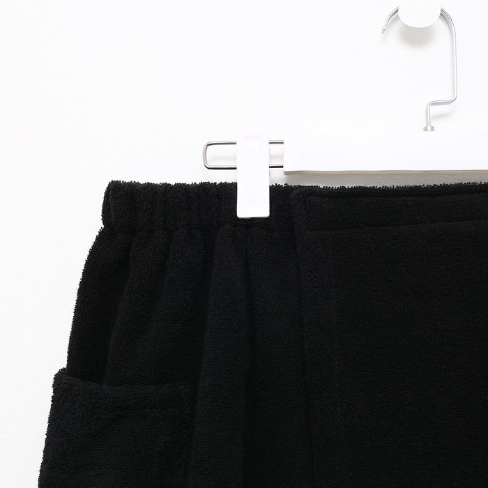 Полотенце банное Экономь и Я Полотенце банное Экономь и Я "Килт с карманом" 50х150 см, цвет чёрный, 100% хлопок, 320 г/м2