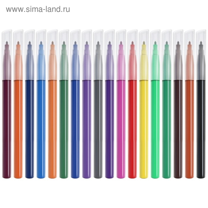 Фломастеры смываемые 18 цветов Фломастеры смываемые 18 цветов "Замки", европодвес