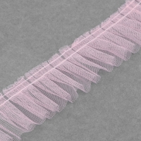 Рюш однослойный, 50 мм, 9 &plusmn; 0,5 м, цвет розовый
