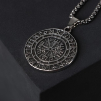 Кулон-амулет &laquo;Помпеи&raquo; древность, цвет чернёное серебро, 70 см