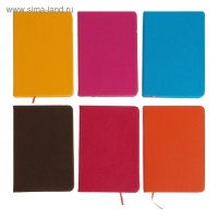 Ежедневник недатированный А6, 120 листов в линейку, обложка пвх, МИКС Ежедневник недатированный А6, 120 листов в линейку, обложка пвх, МИКС