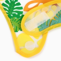 Нагрудник для кормления &laquo;Жирафик Лило&raquo; непромокаемый на липучке, с карманом