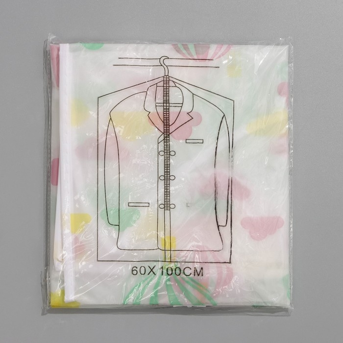 Чехол для одежды &laquo;Воздушные шары&raquo;, 60&times;100 см, PEVA, дизайн МИКС