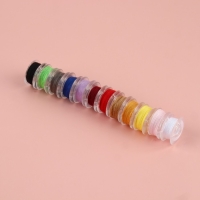 Набор шпулек с нитками, d = 19,5 мм, 12 шт, цвет разноцветный Набор шпулек с нитками, d = 19,5 мм, 12 шт, цвет разноцветный